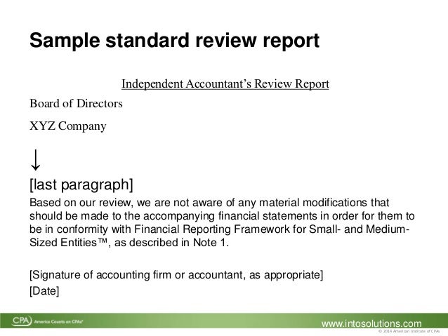 Sample compilation report for personal financial statements