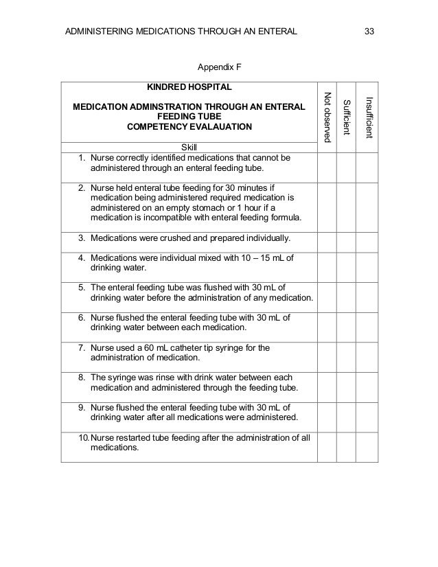 Administering Medications Through an Enteral Feeding Tube Safely