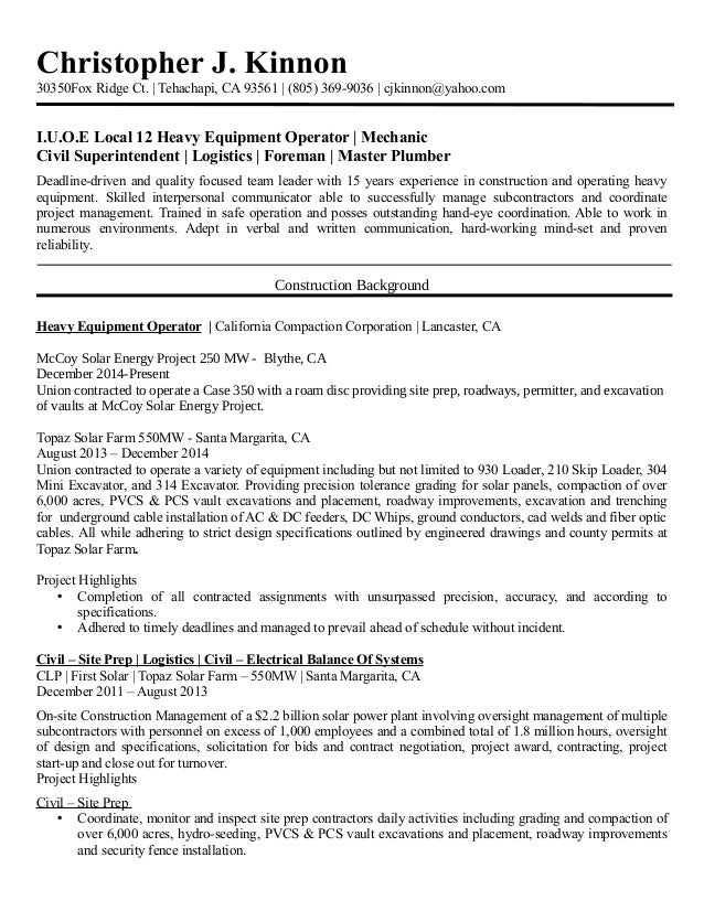 plumber resume templates