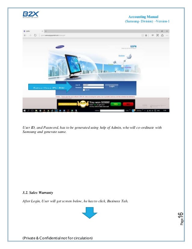 B2X India Standard Accounting Procedures samsung V 1(Final)
