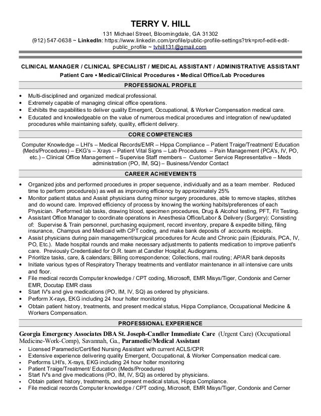Resume help medical assistant