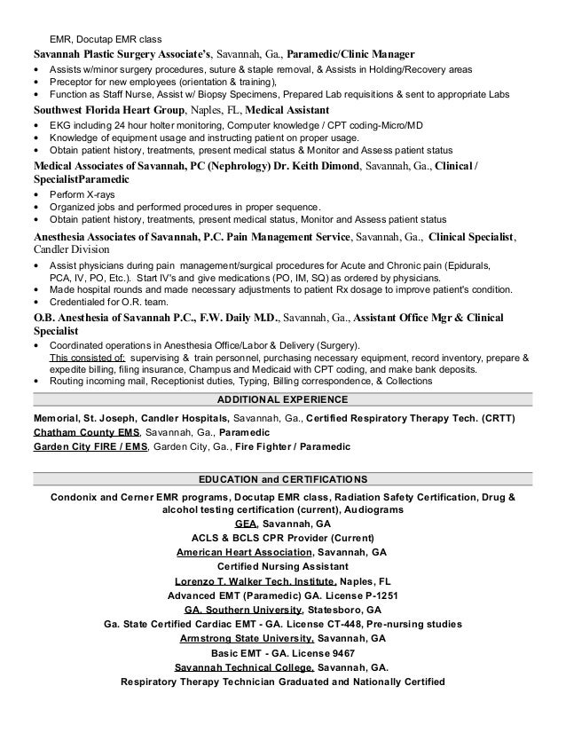 surgery assistant resume