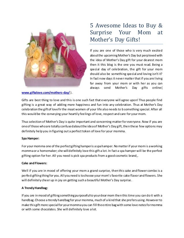 5 Awesome Ideas to Buy & Surprise Your Mom at Mother’s Day Gifts!