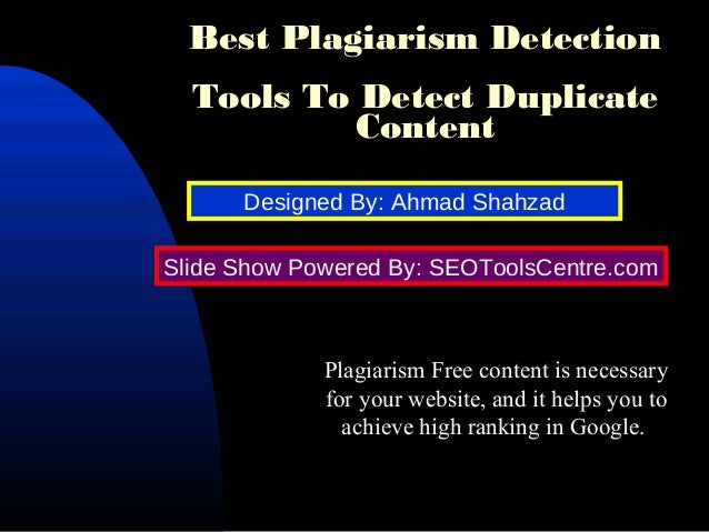 Best plagiarism detection software
