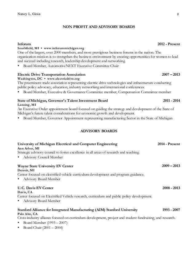 nonprofit resumes