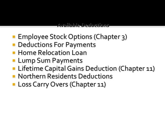 Capital gains employee stock options canada