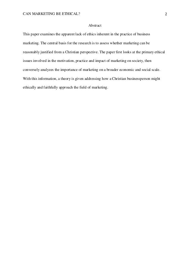 Research paper on business ethics