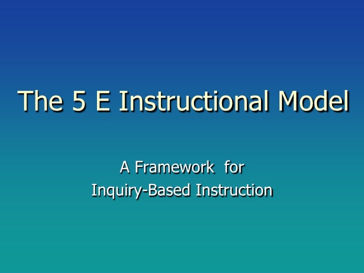 5 E instructional model
