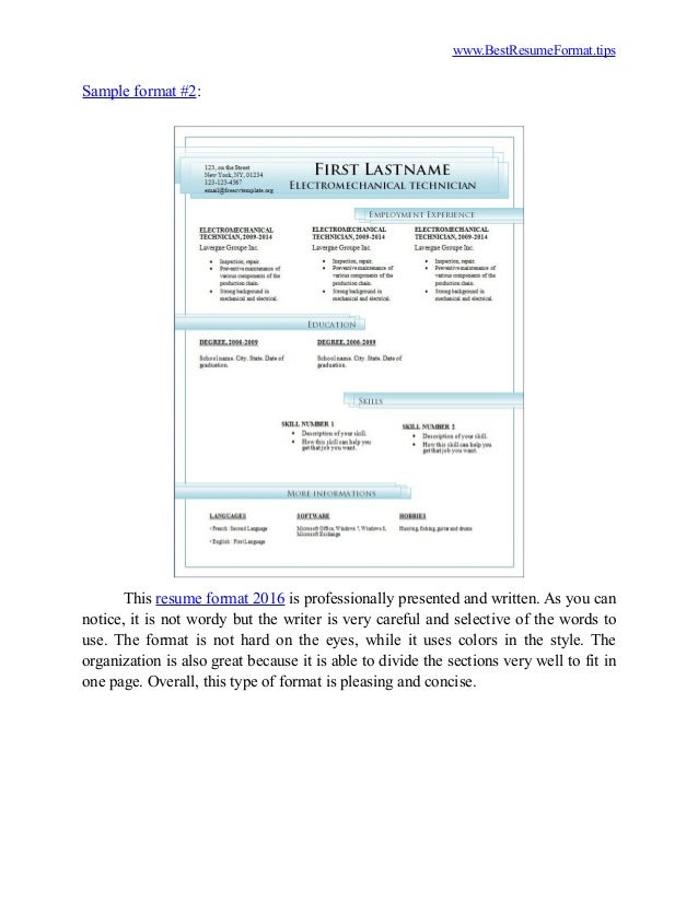 popular resume formats 5 popular resume formats 2016 that get offers popular resume formats 5 popular resume formats 2016 that get offers