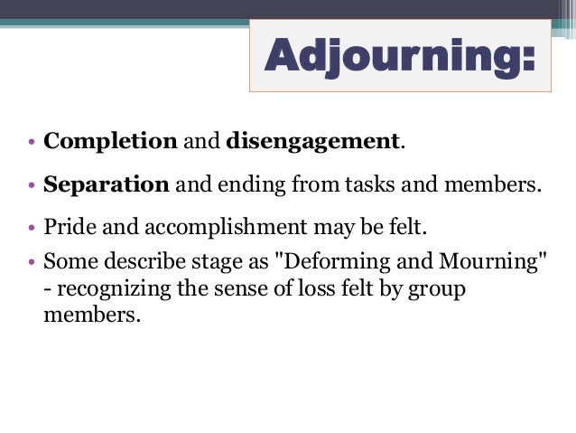the five stages of group development The five stages of team development most experts agree that teams progress through five different stages of development, which include forming, storming, norming, performing, and adjourning or transforming this article discusses the five stages of team development, identifies the expected outcomes and challenges, and provides suggestions to ens. the five stages of group development The five stages of team development most experts agree that teams progress through five different stages of development, which include forming, storming, norming, performing, and adjourning or transforming this article discusses the five stages of team development, identifies the expected outcomes and challenges, and provides suggestions to ens.