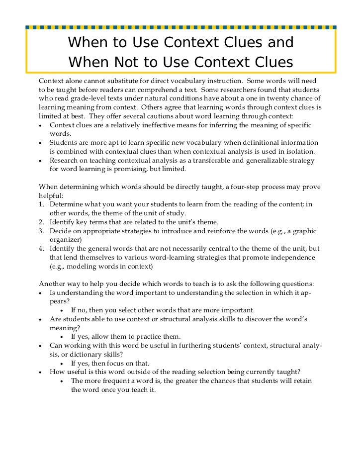 Context Clues Worksheets Multiple Choice - 10 free reading tests for