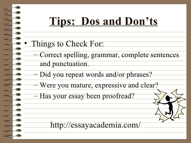Essay Conclusion Dos And Donts Dos And Donts When Writing An Essay Dos And Donts For Conclusion Essay Writing A Critique Essay New Need Help For Doing My Assignment also Paraphrase Helper What Is A Thesis Statement In An Essay Examples