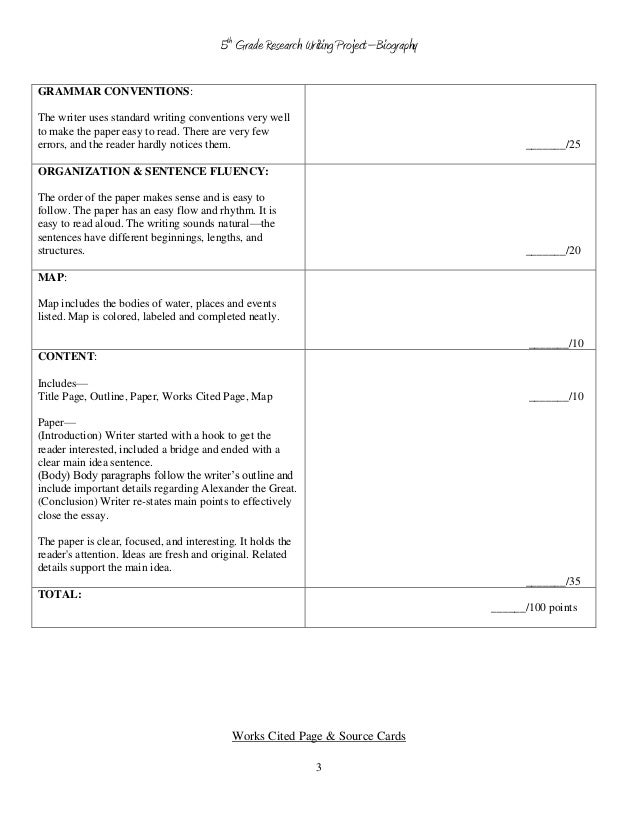 auto biography outline