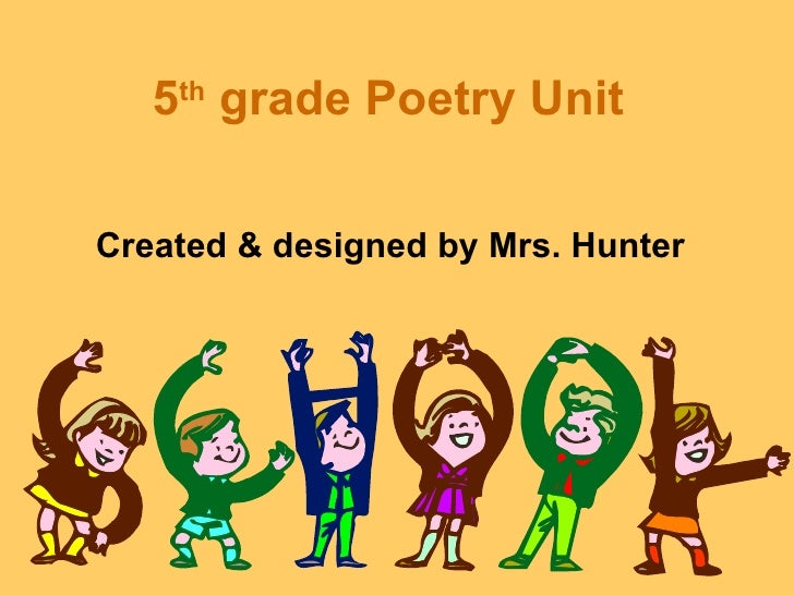 5th grade poetry unit