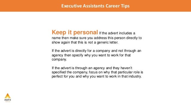 Executive personal assistant cover letter samples