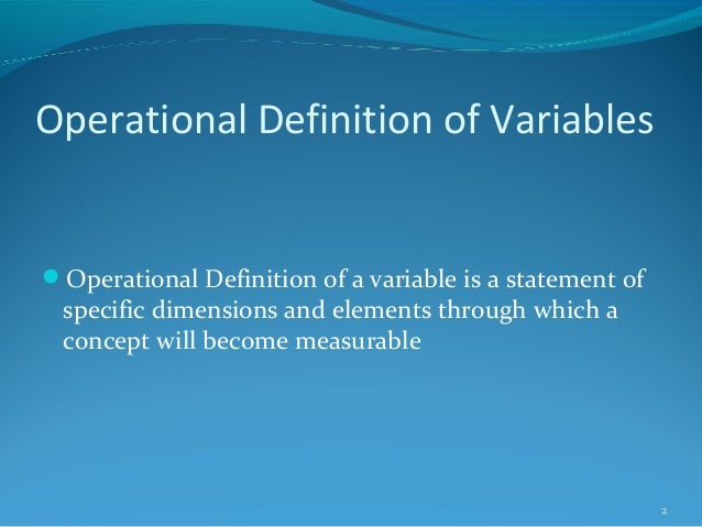 Operational definition of terms thesis example