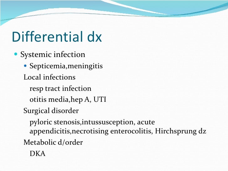 Differential diagnosis for acute gastroenteritis picture