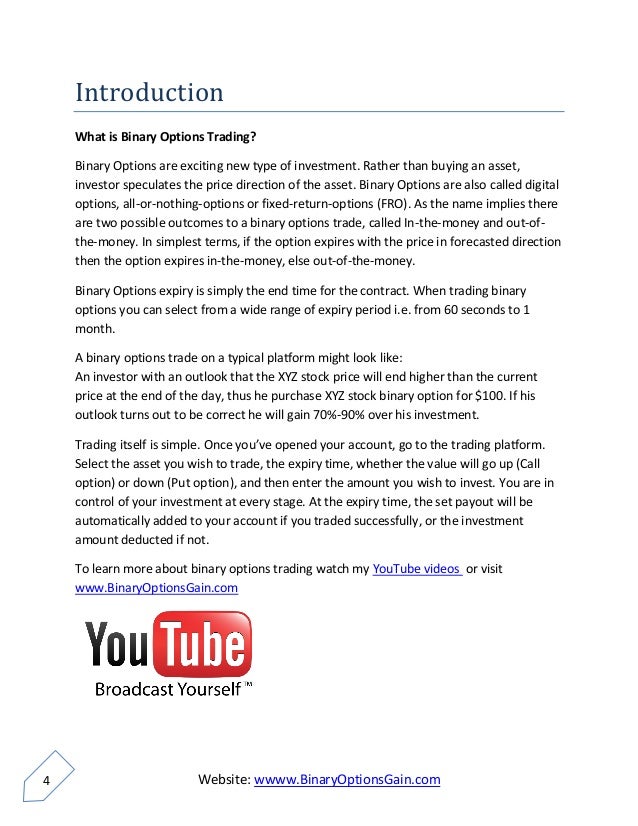 Binary options capital gains tax