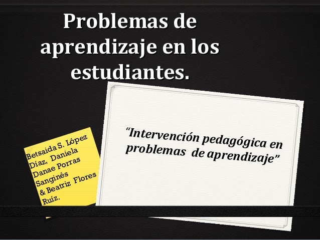 DIPLOMADO EN PROBLEMAS DE APRENDIZAJE diplomado en problemas de aprendizaje: