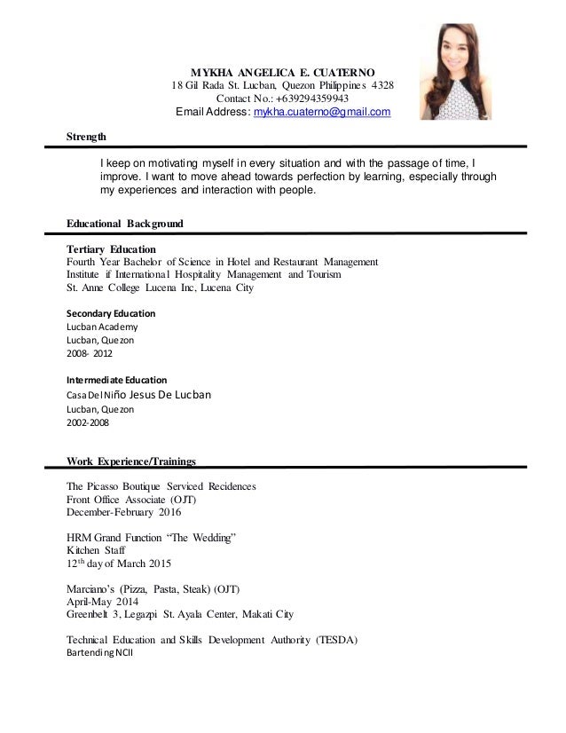 formal resume mykha 1 formal resume mykha 1