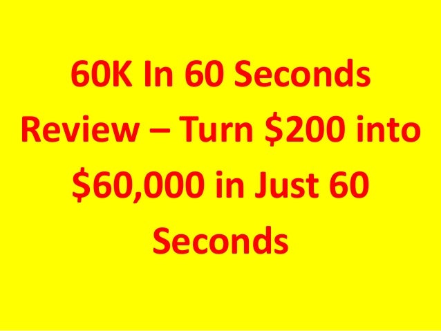 Profit in 60 seconds binary options review
