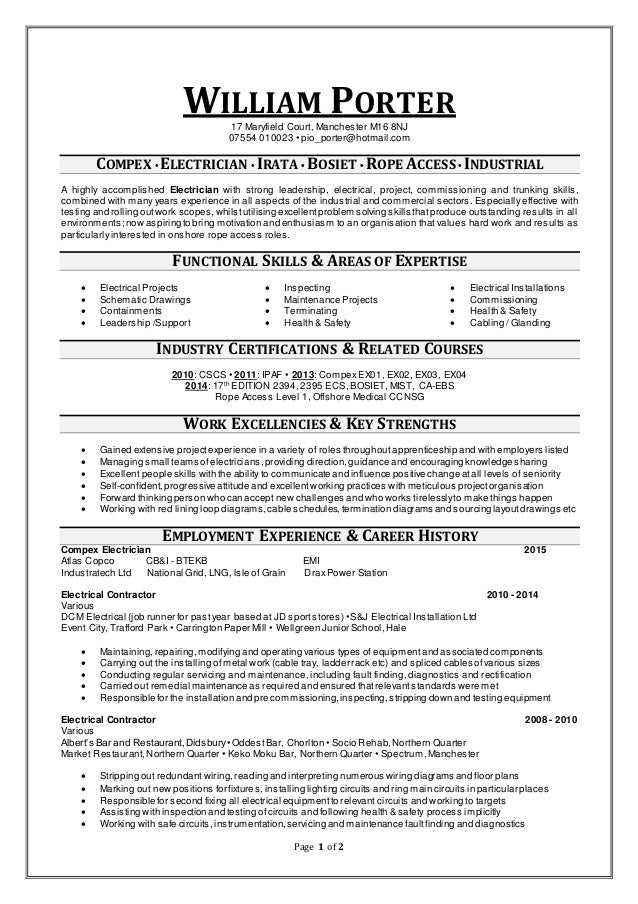 cv kitchen porter