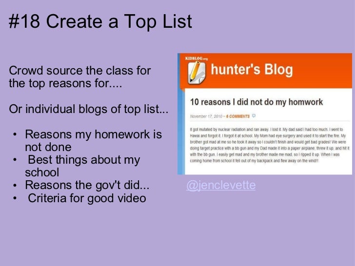 Reasons For No Homework