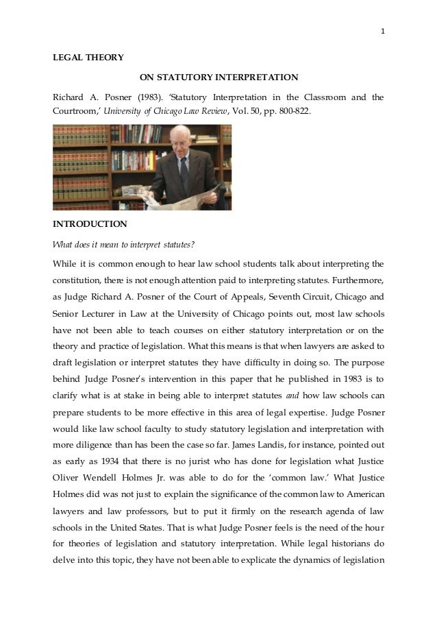 Statutory interpretation essay