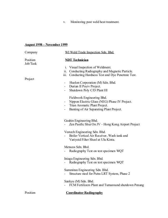 ndt resume sle ndt technician resume exle 28 images cv for pcn ndt ndt resume sle ndt technician resume exle 28 images cv for pcn ndt