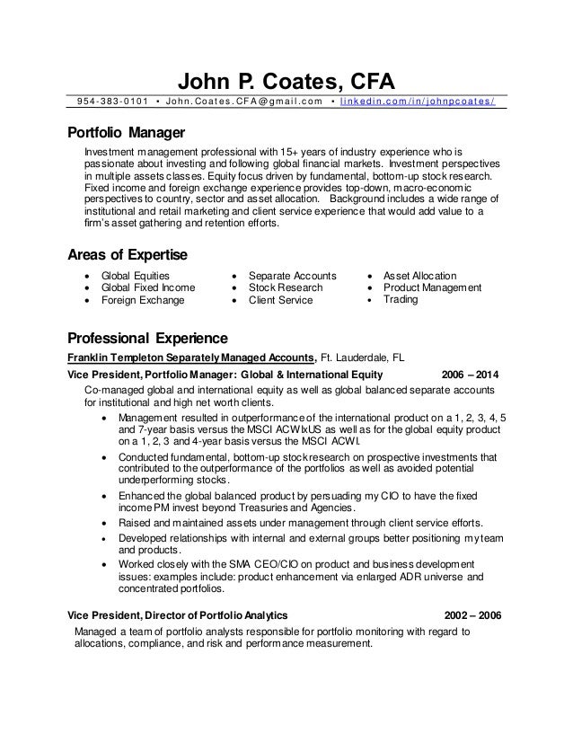 performance management resumes