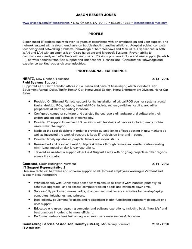 Resume jones