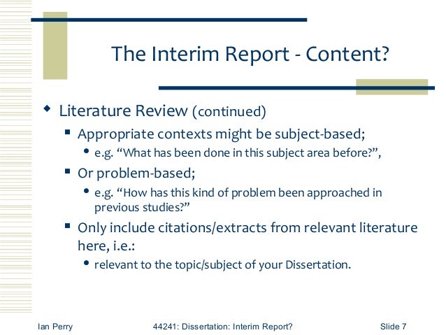 What To Include In A Dissertation