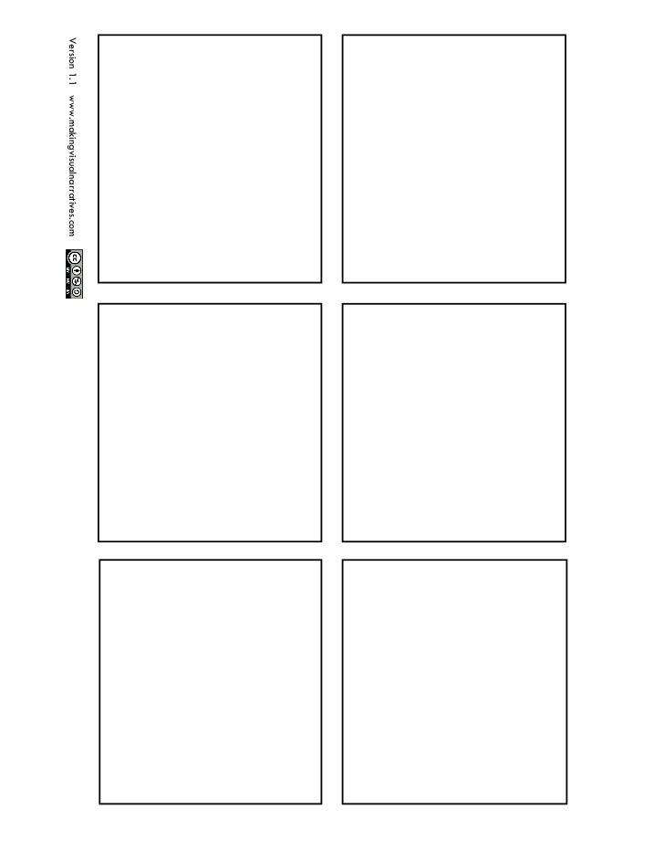 6 Panel Comic Book Page