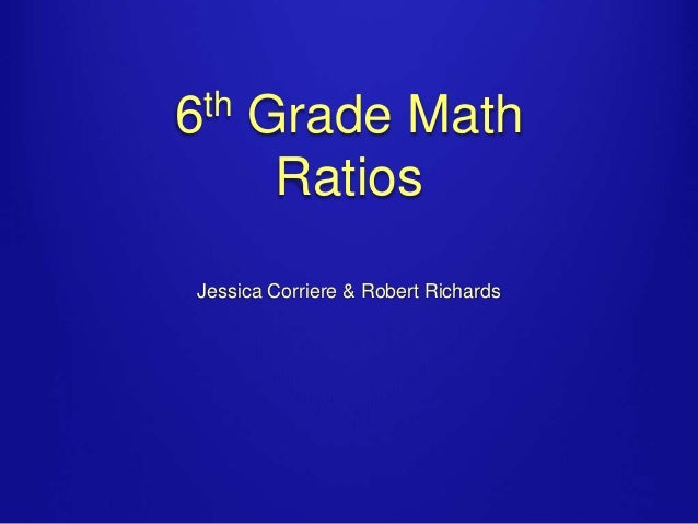 6th grade math ratios 1