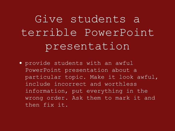 Powerpoint presentation topics