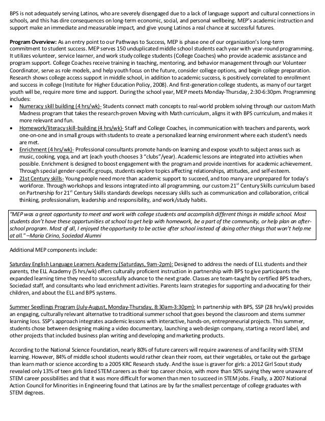 Free sample grant proposal image