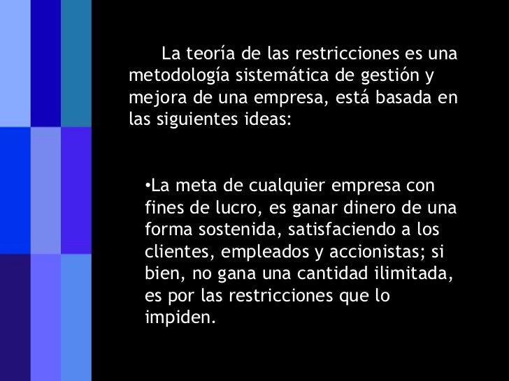 Teoria de Restricciones