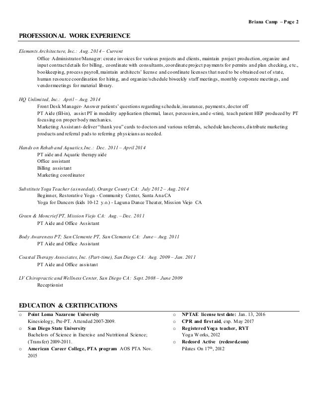 american career college resumes