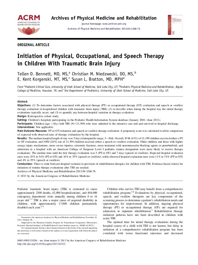 Archives of Physical Medicine and Rehabilitation 2013