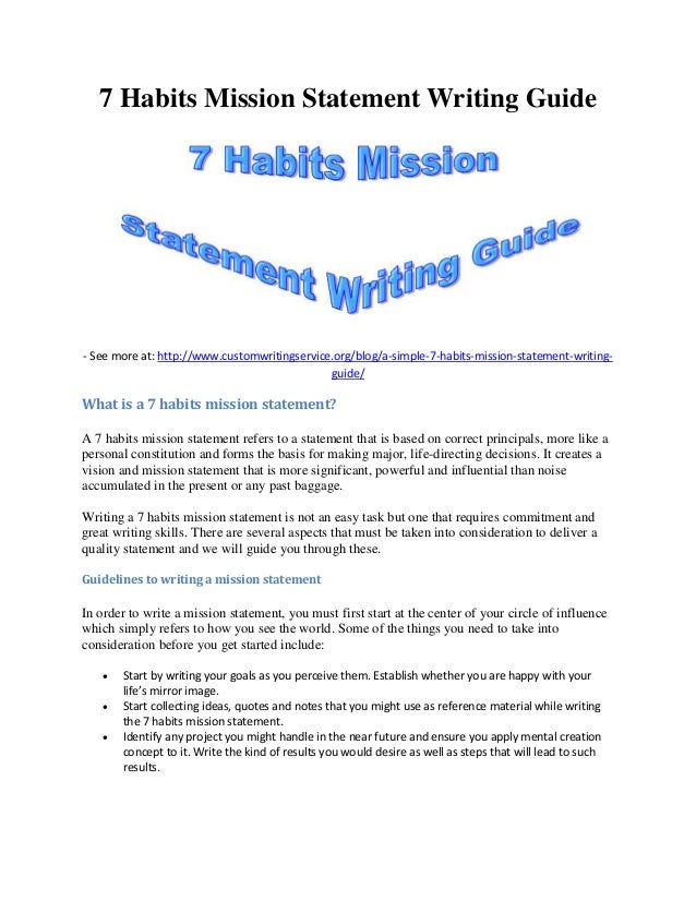Whats your personal mission statement?   forbes