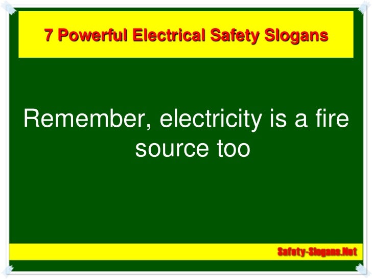 7 powerful electrical safety slogans