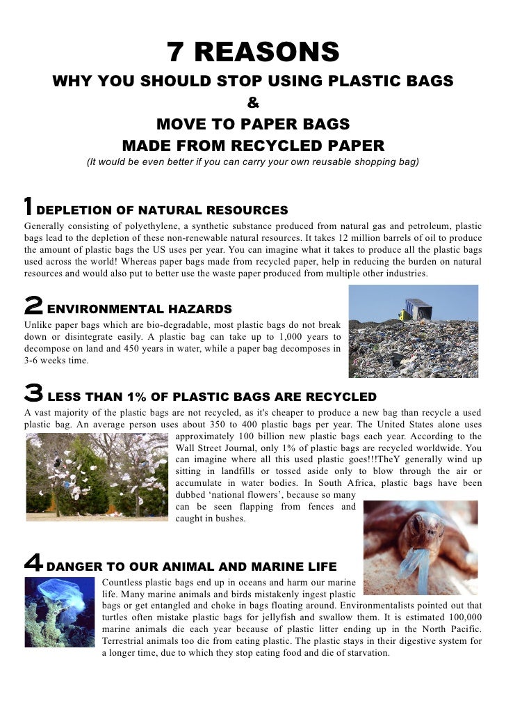 avoid plastic bags essay • manufacturing of plastic bags is harmful to the environment because nonrenewable resources are used (petroleum and natural gas) the manufacturing process itself uses toxic chemicals, pollutes the atmosphere and consumes energy. avoid plastic bags essay • manufacturing of plastic bags is harmful to the environment because nonrenewable resources are used (petroleum and natural gas) the manufacturing process itself uses toxic chemicals, pollutes the atmosphere and consumes energy.
