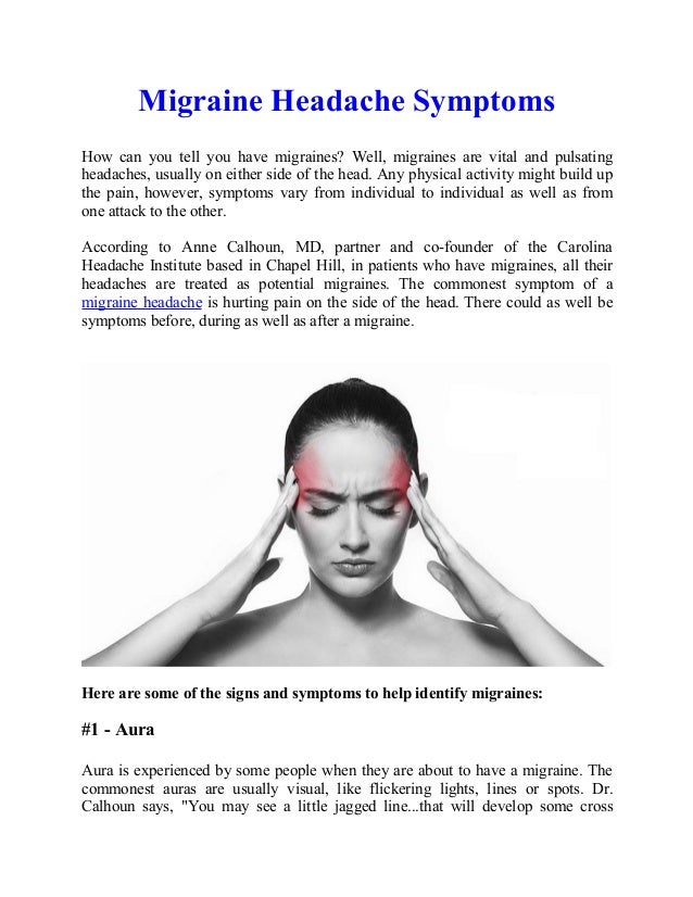 7 Symptoms of Migraine Headache Head Aid