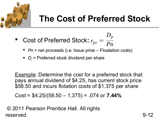 how to compute cost of preferred stock