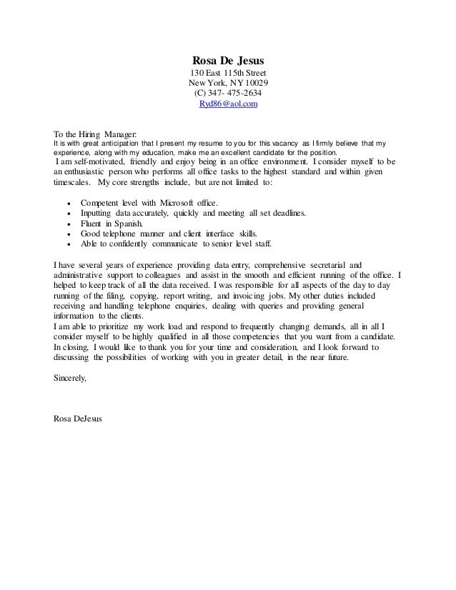 green card cover letters
