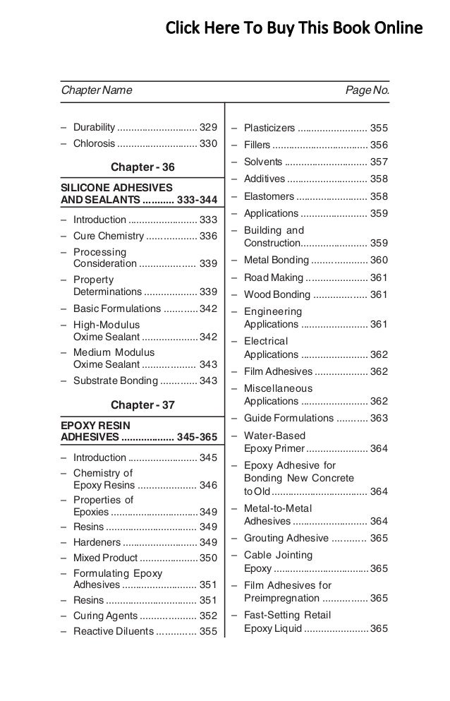 Adhesive Technology & Formulations (Technology Book)