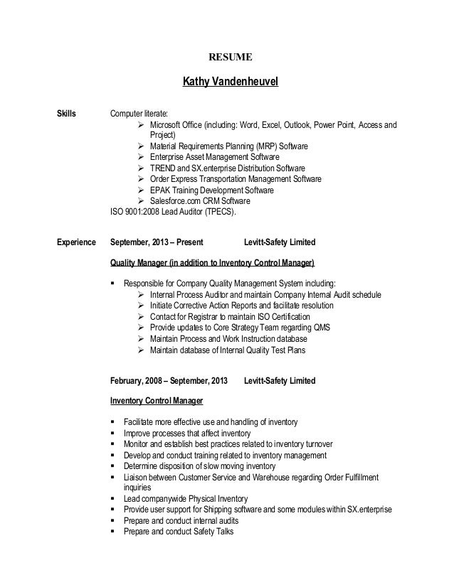 kathy s resume microsoft skills resume