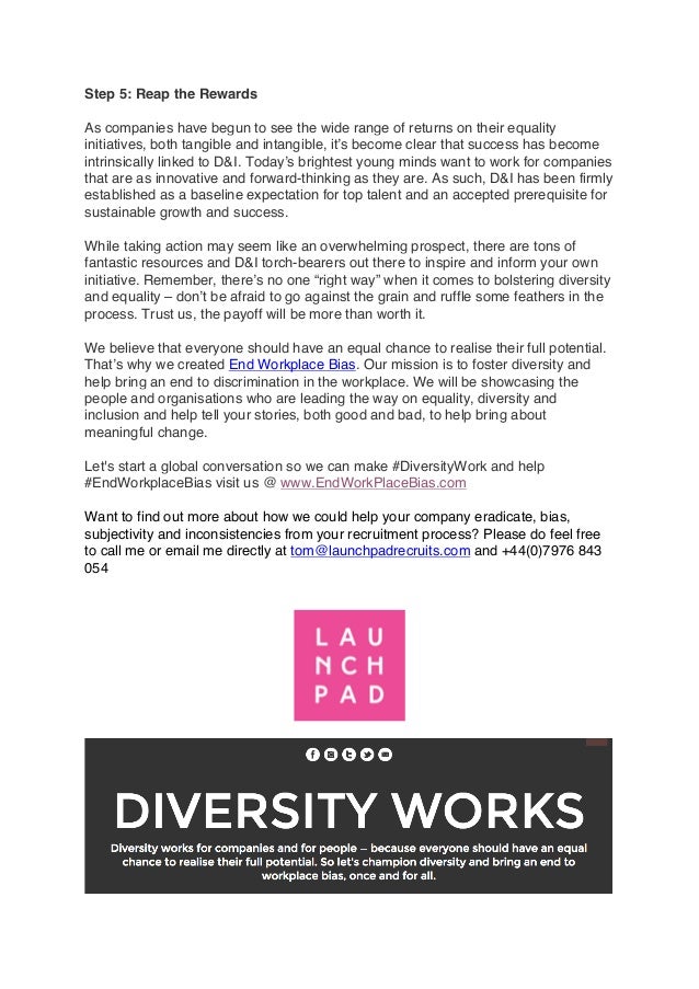 equality and diversity 7 essay This paper “equality and diversity policies” discusses why line-managers might not have an enthusiastic attitude towards equality and diversity. equality and diversity 7 essay This paper “equality and diversity policies” discusses why line-managers might not have an enthusiastic attitude towards equality and diversity.