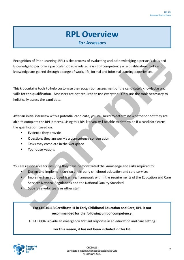 Example Letter For Recognition Of Prior Learning Example Letter For Recognition Of Prior Learning