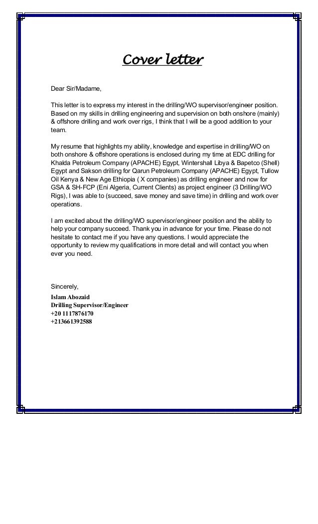 curriculum vitae english cover letter
